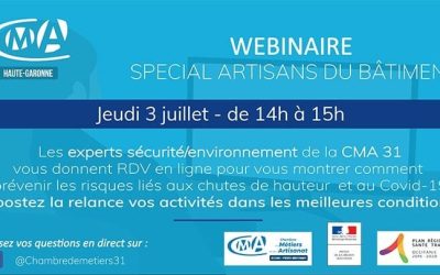 Webinaire – Booster la relance – spécial Ent. Bâtiment – Vend. 03/07 à 14h